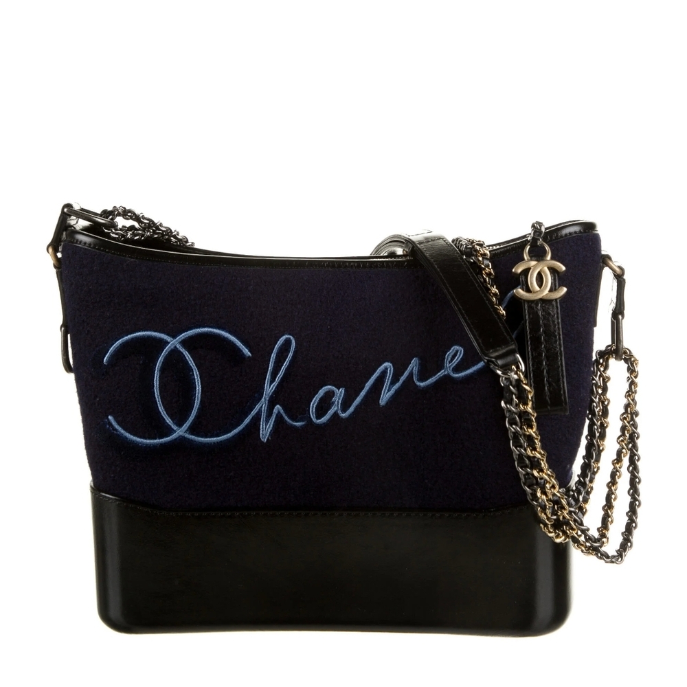 Chanel Black and Blue Quilted Shoulder Bags